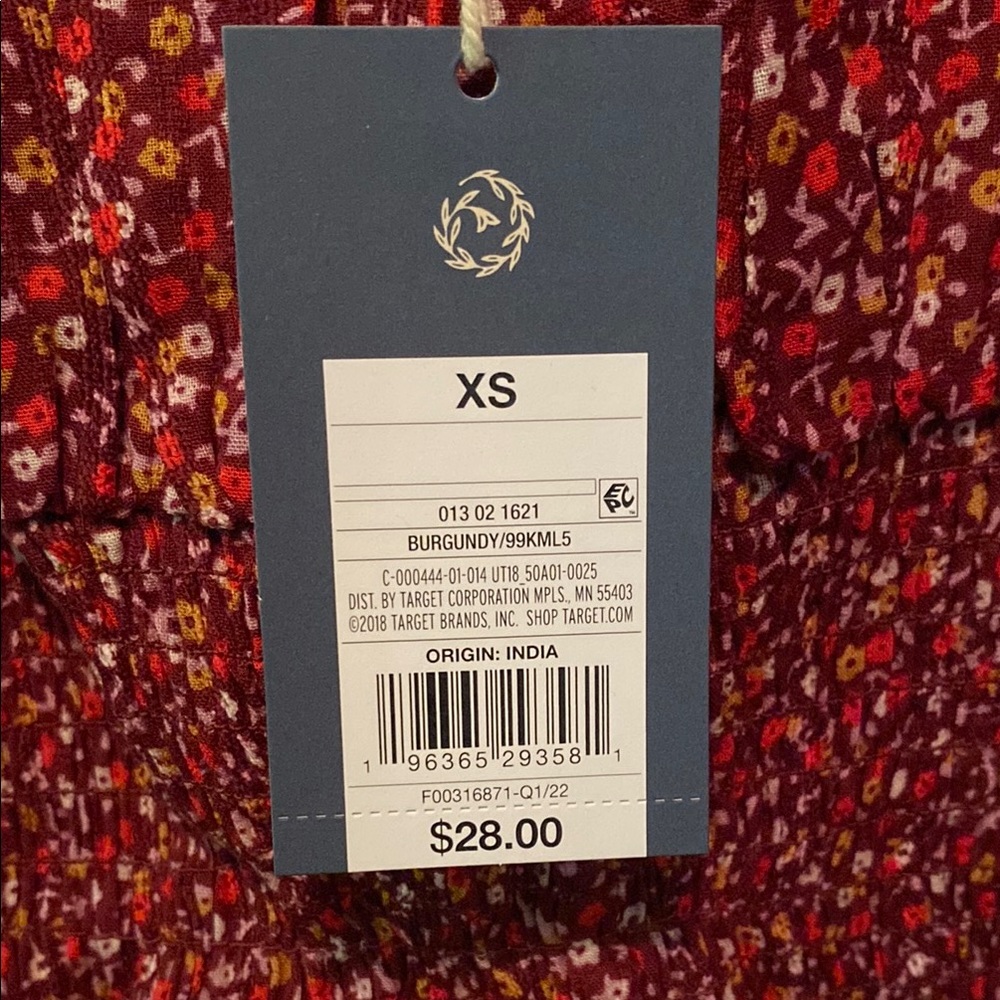 Universal Thread Red Floral Square-Neck Puff Sleeve Top - Picture 6 of 6